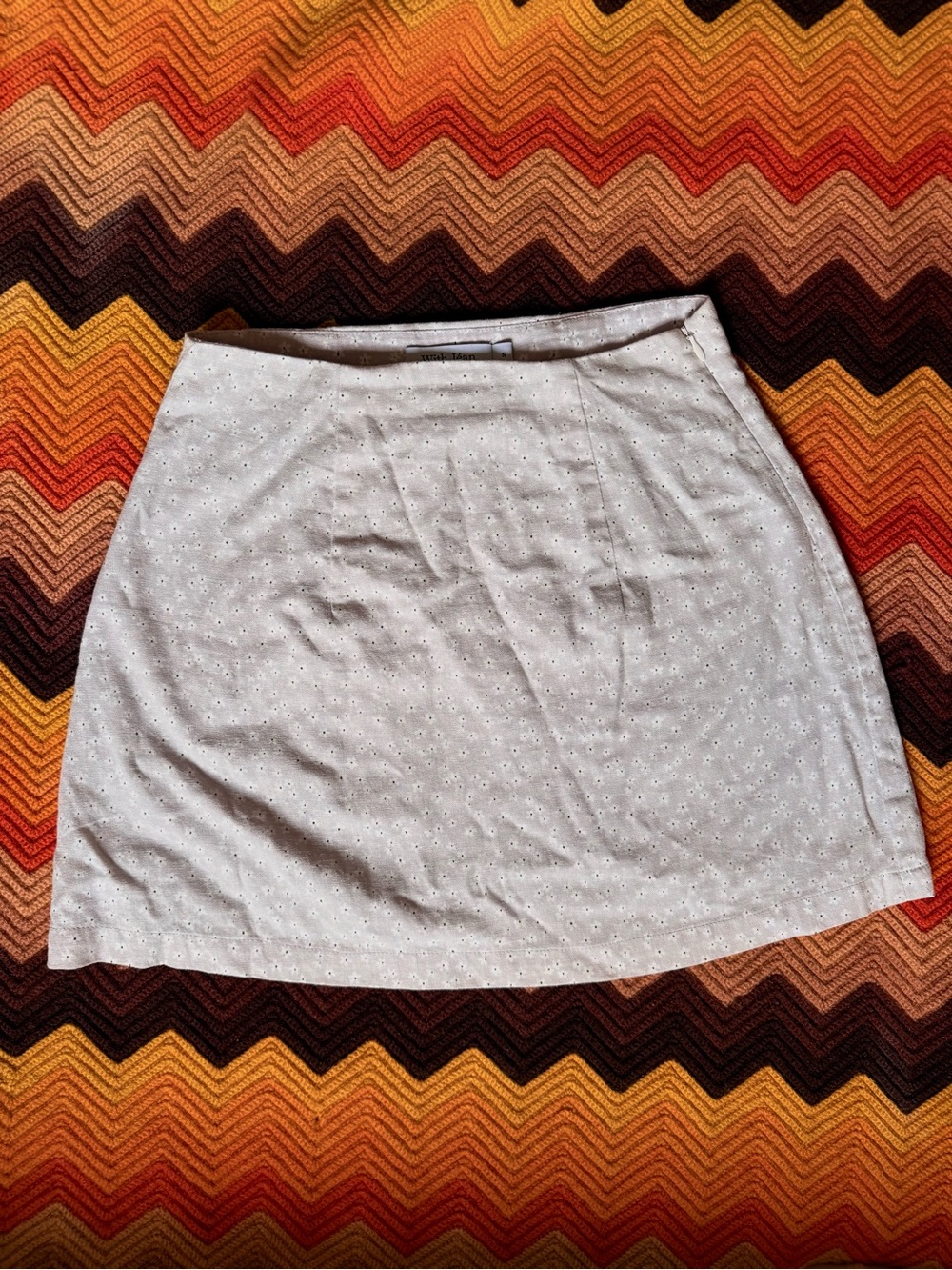 With Jean Lilac Floral Mini Skirt